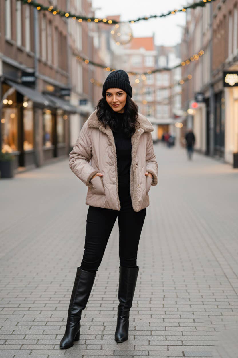 MOOYA – Engroshandel Pels-/kunstpelsfrakke - Dame – Vendbar pelsfrakke - ZNS0011