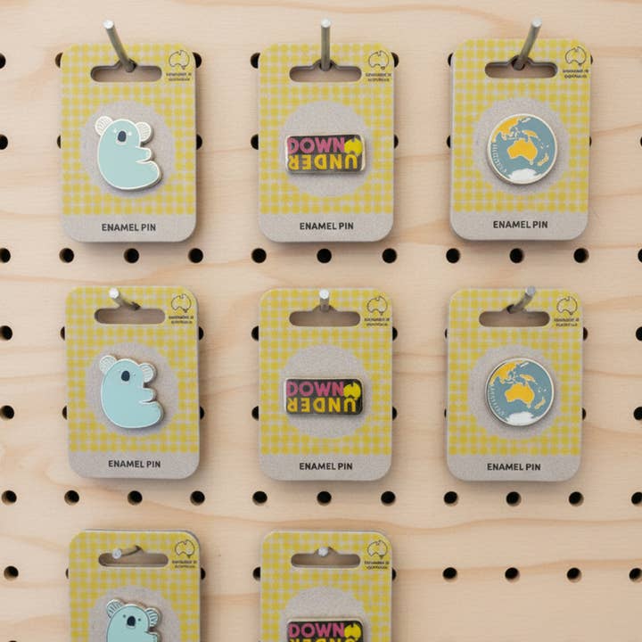 Bushpress - Wholesale Lapel Pin/Button - Down Under enamel pin, orange7