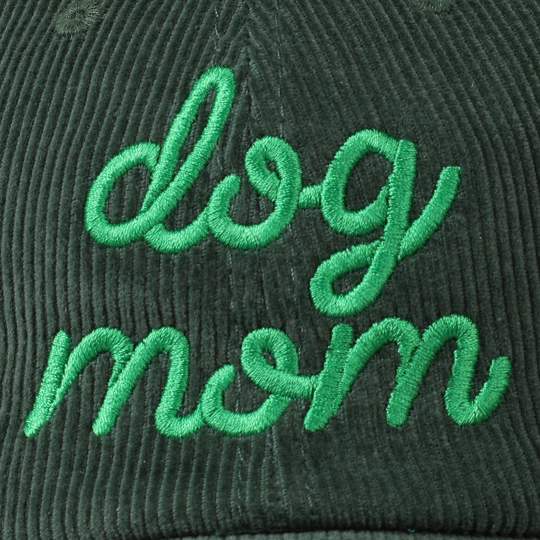 Fashion City - Wholesale Baseball Cap - Unisex - Dog Mom Text Solid Color Corduroy Baseball Cap5