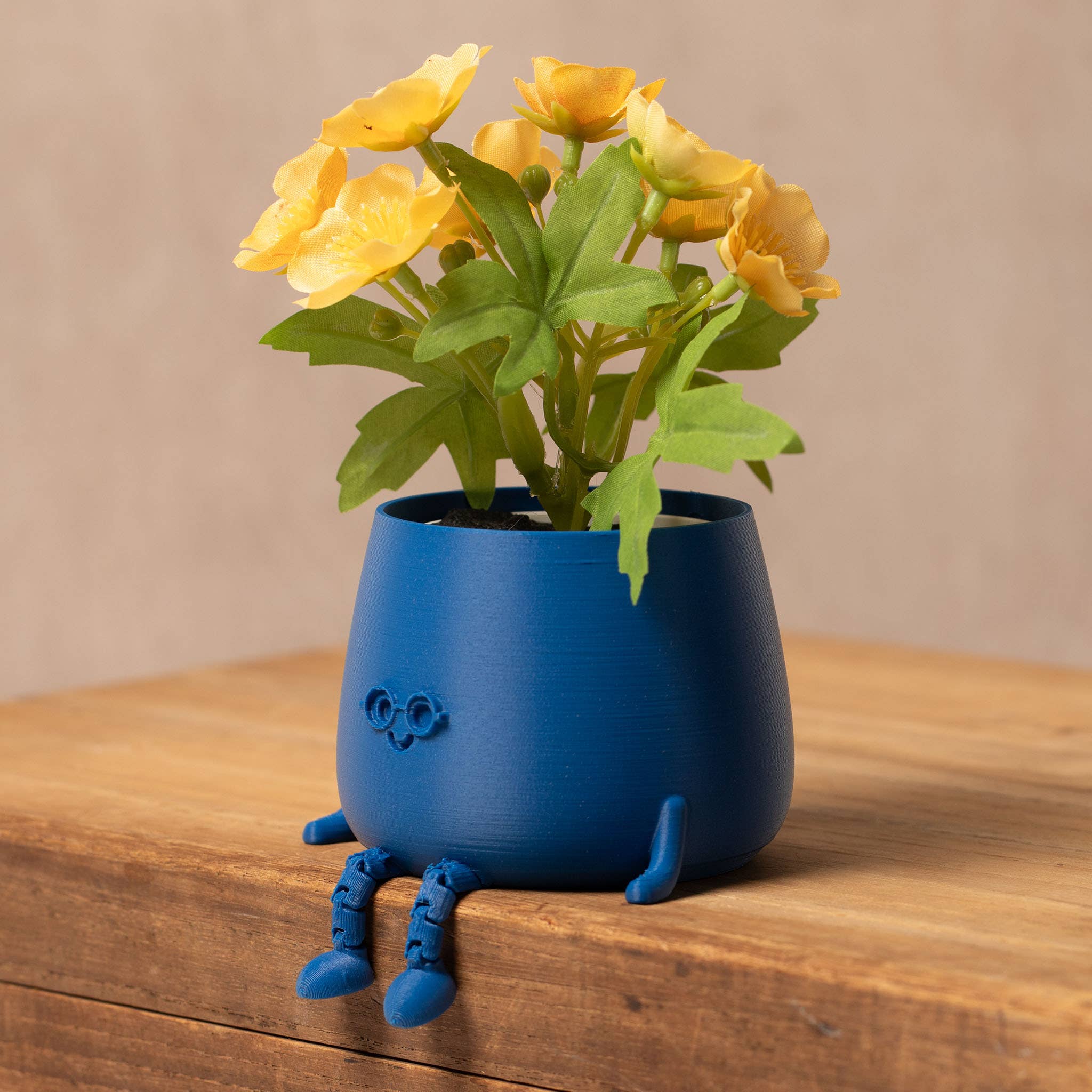 Ingadi - Wholesale Plant Pot - Happy Pot Planter Glasses - Cobalt3