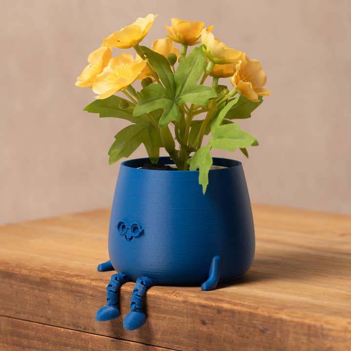 Ingadi - Wholesale Plant Pot - Happy Pot Planter Glasses - Cobalt3