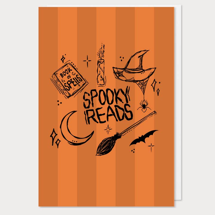 Spooky Reads Card for wholesale by Wilderland Paper