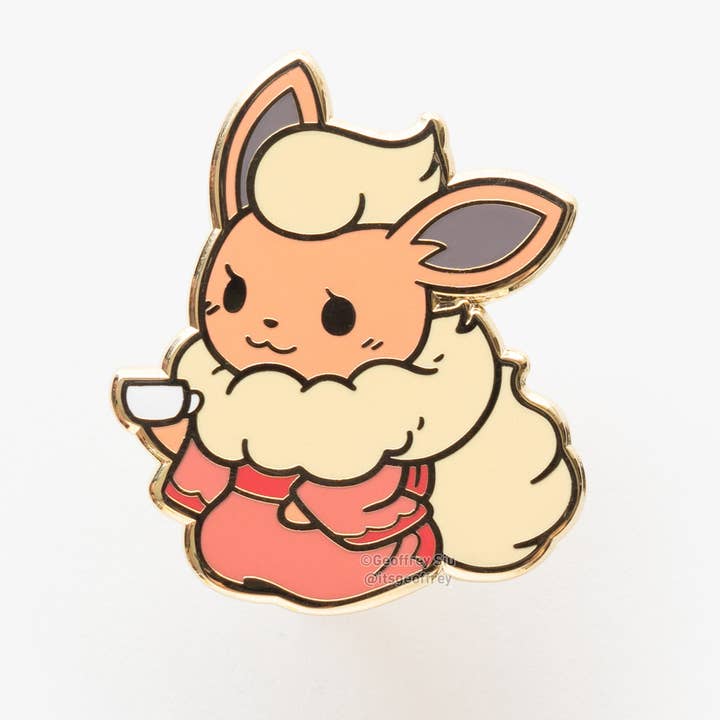 Geoffrey Siu Art LLC - Wholesale Lapel Pin/Button - Teaveelution Pokema'am Hard Enamel Pins3