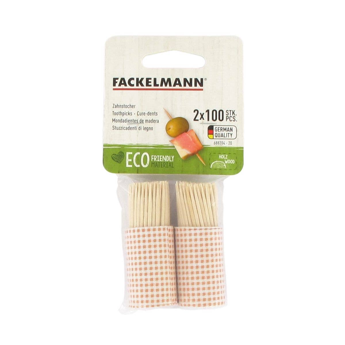 Zenker - Wholesale Toothpick - Set of 2 barrels of 100 wooden toothpicks Fackelmann Wood Edition0