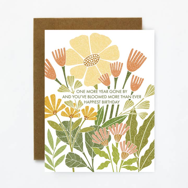 You've Bloomed-Birthday Greeting Card for wholesale by Quiet Lines Design
