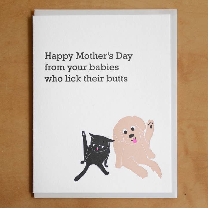 McBitterson's - Wholesale Mother's Day Card - Babies That Lick Butt Mother's Day