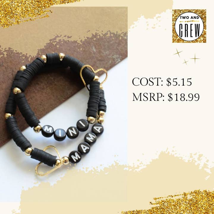 Two and Crew - Faith Based Jewelry & Gifts - Wholesale Beaded Bracelet - Mama MINI Bracelet Set – Mothers Gift, Matching Jewelry, Mom5