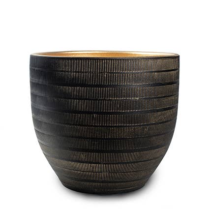 Pot 'beau' sort guld h32 x35 cm for engroshandel hos Jodeco Glass