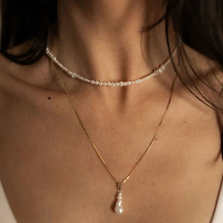 LA MAISON GISEL B. - Wholesale Beaded/Pearl Necklace - Collier Lana1