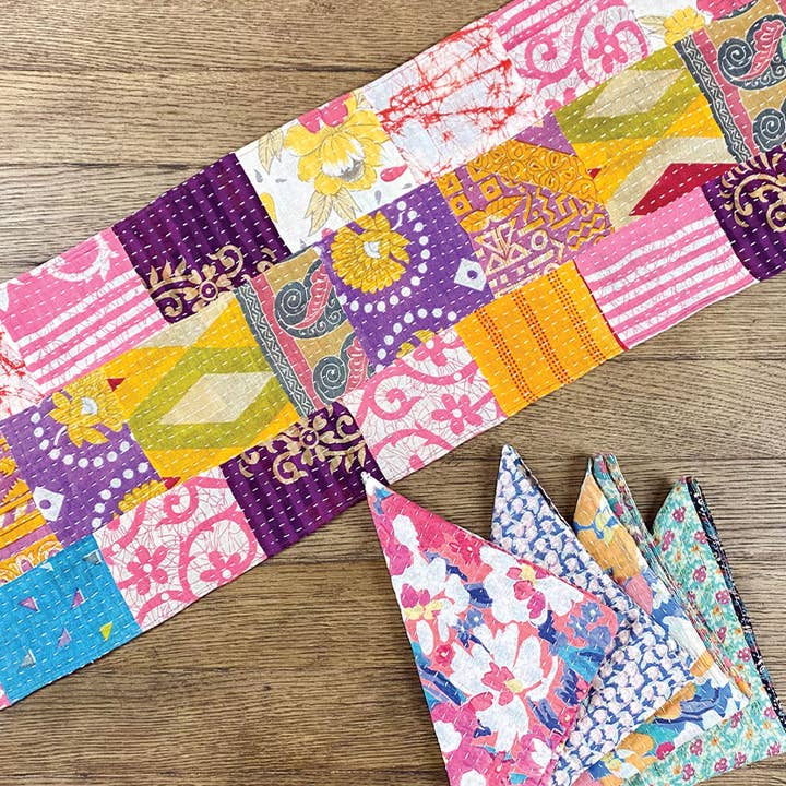 Sevya Handmade – Runner de mesa por atacado – Corredor de mesa Kantha4