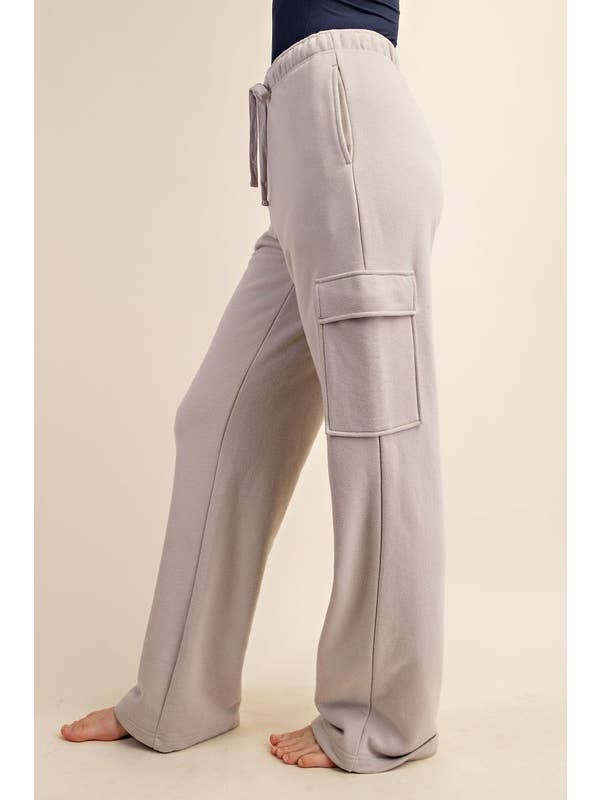 Sunday Morning – wholesale Mjukis- och joggingbyxor – Dam – P206337 RAK FRANSK FROTTÉ CARGO SWEATPANTS17