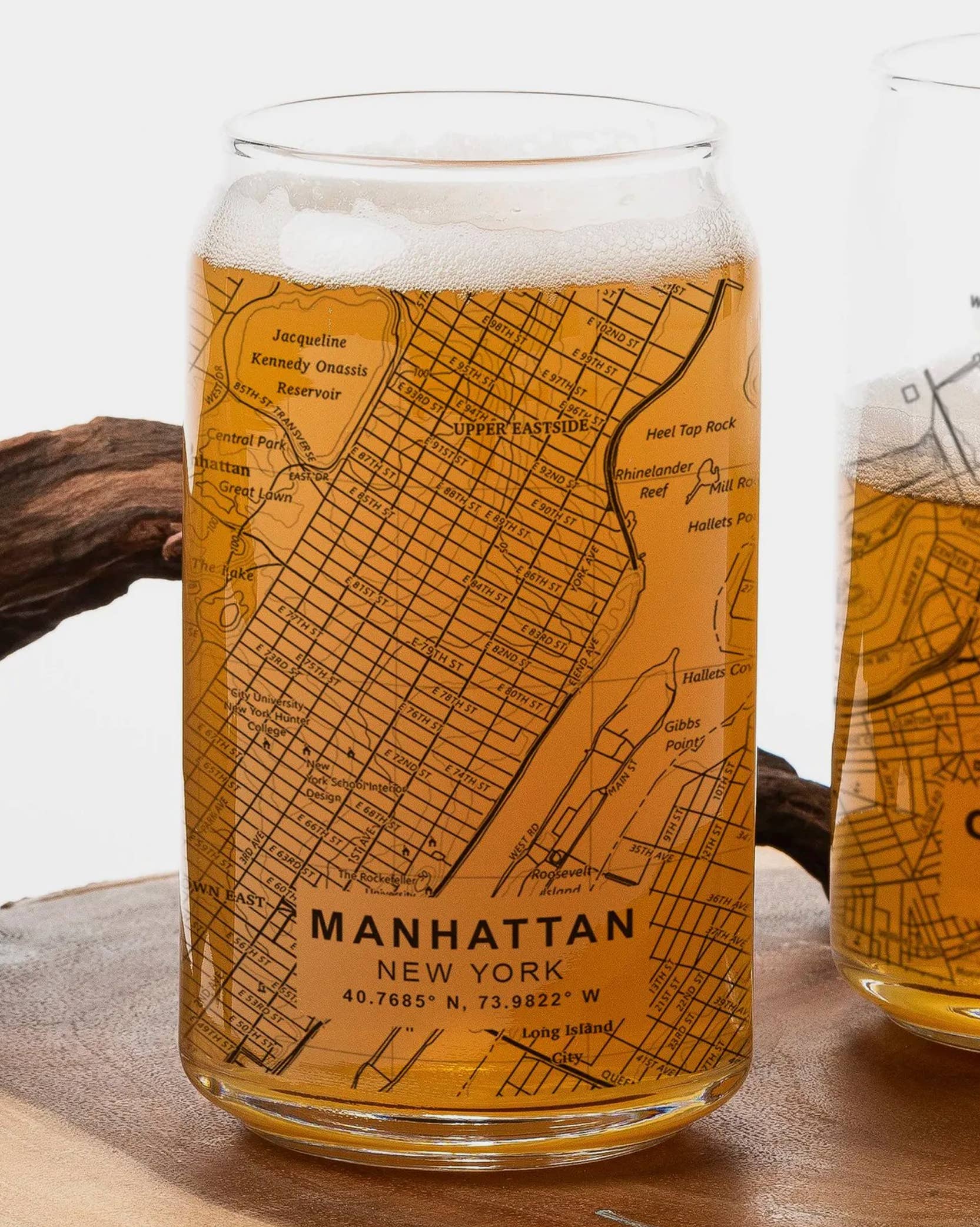 Black Lantern - Wholesale Bierglas/pul - Op maat gemaakte pintglazen met topografische kaart van stad en dorp2