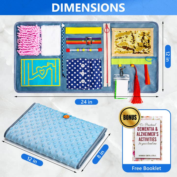 Assistex - Vente Fidget/jouet anti-stress – enfant - Couverture sensorielle pour adultes atteints de démence et d'Alzheimer2