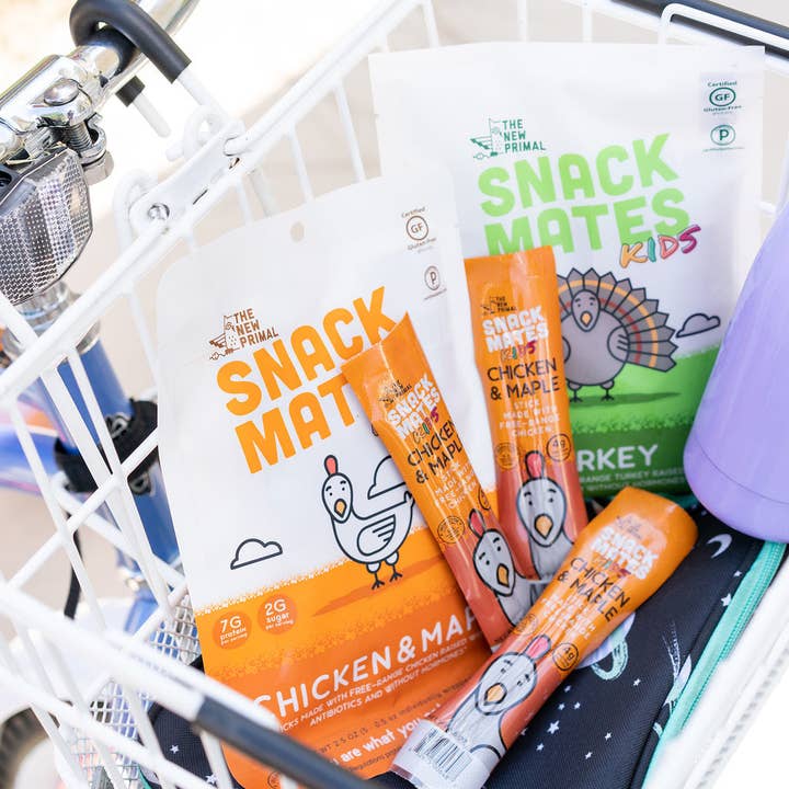 New Primal - Wholesale Jerky - Snack Mates Chicken & Maple Mini Meat Sticks (5ct.)6