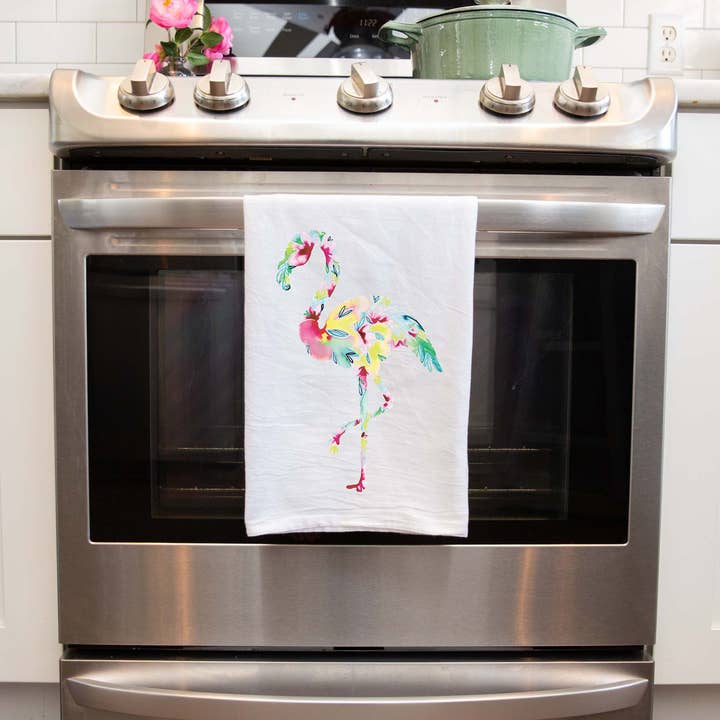 Amanda Klein Co. - Vente Torchons - Torchon à farine flamant3