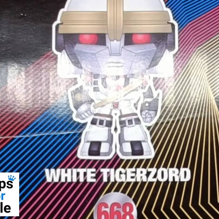 REMOVED BRAND - Venta al por mayor Figura de juguete - Niños - 668 White Tigerzord, 6 pulgadas, Power Rangers, Funko POP dañado por la caja