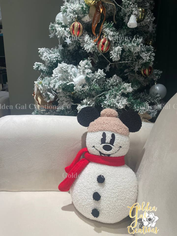 Mickey Inspired Snowman Plush! for wholesale by Golden Gal Creations Co