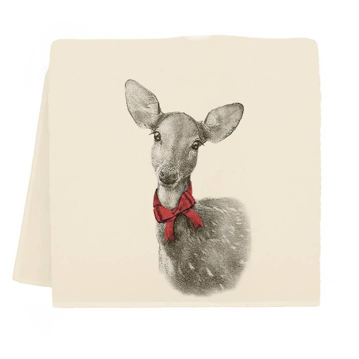 Eric & Christopher - Wholesale Tea Towel - Fawn with Bow Tea Towel1