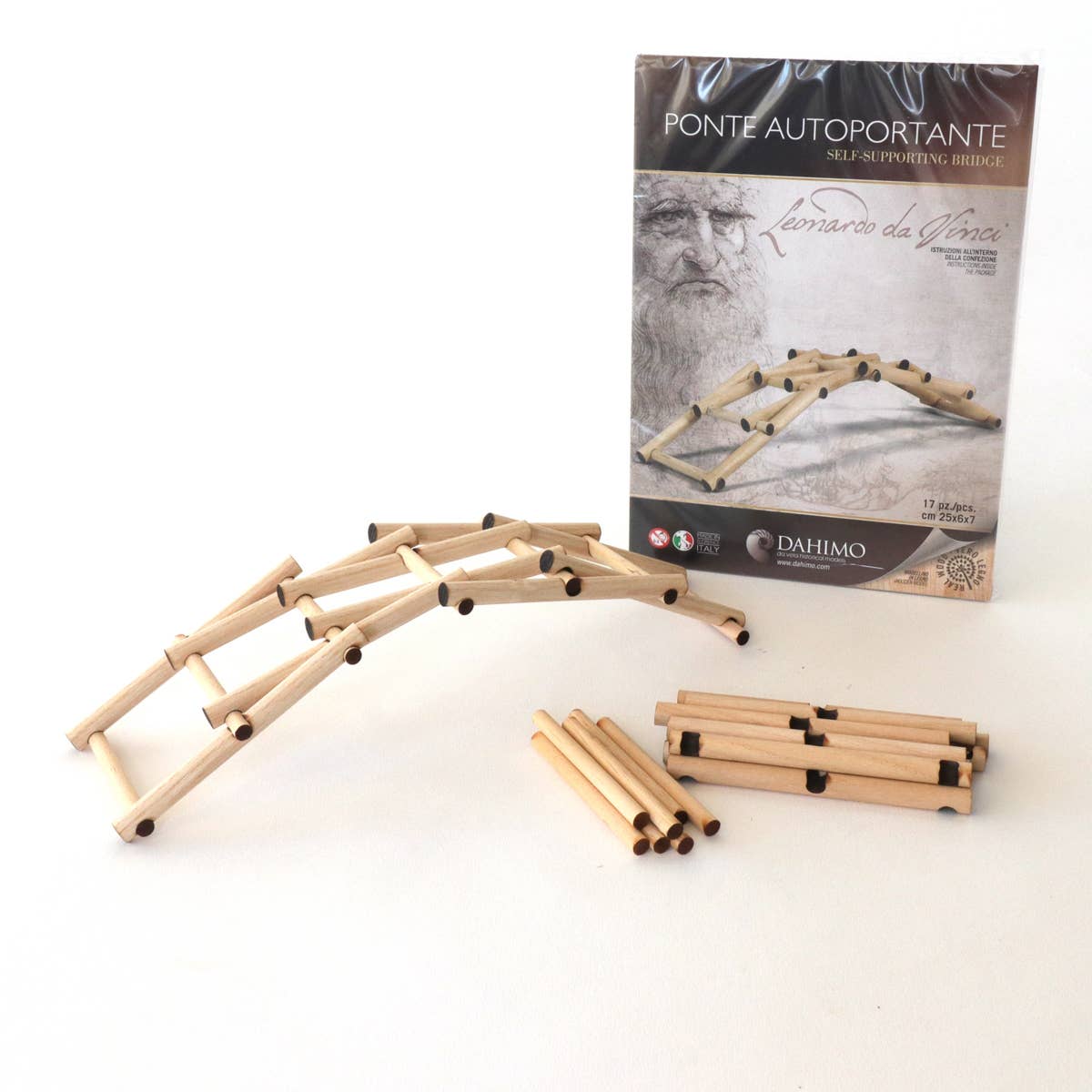 Dahimo - Vente Kit de bricolage - Kit modèle en bois éducatif du petit pont autoportant de Vinci4
