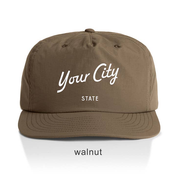 Endless August Supply Co. – wholesale Flat-brimmed cap – Unisex – Custom Nylon Hat | Script Text Customizable Hat | Name Drop32