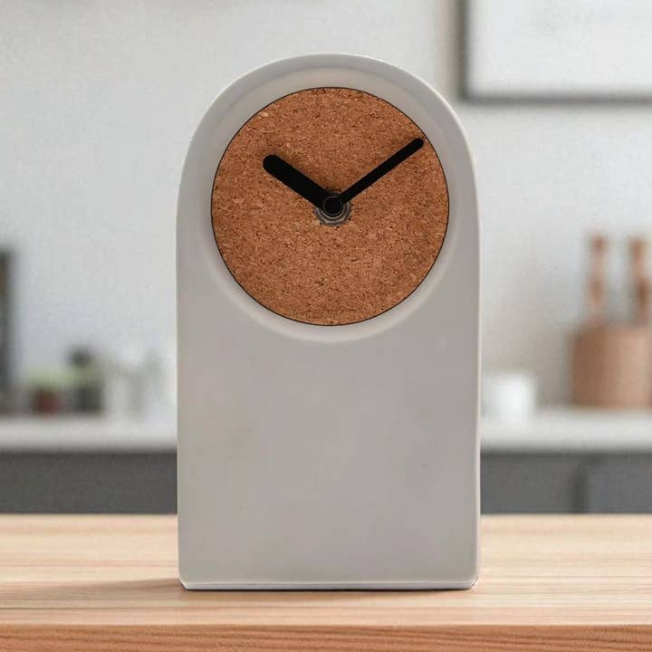 Interval Porcelain & Cork Desk Clock - Grey for wholesale by WIDDOP and Co. US