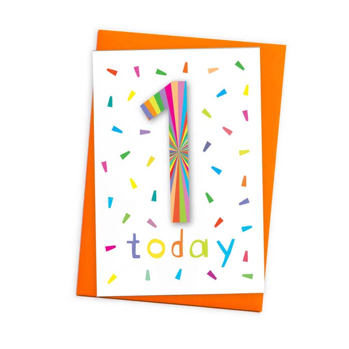 1st Birthday Card with Colored Envelope | For Boy or Girl for wholesale by size3art