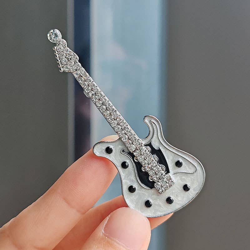 Tourtiwi - Wholesale Brooch - Rhinestone Guitar Brooches, Music - Inspired Fashion Pins0