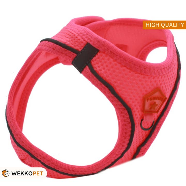 Step-in Air Dog Reflective Harness/ NEON PINK /All Weather Mesh/Step-in Vest Harness for Small and Medium Dogs -WEKKOPET for wholesale by WEKKOPET