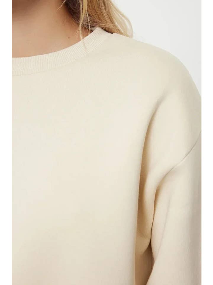 Hoxton Gal – wholesale Sweatshirt – Women's – Thick Fleece-Lined Regular Fit Crew Neck Basic Knit Sweatshirt16