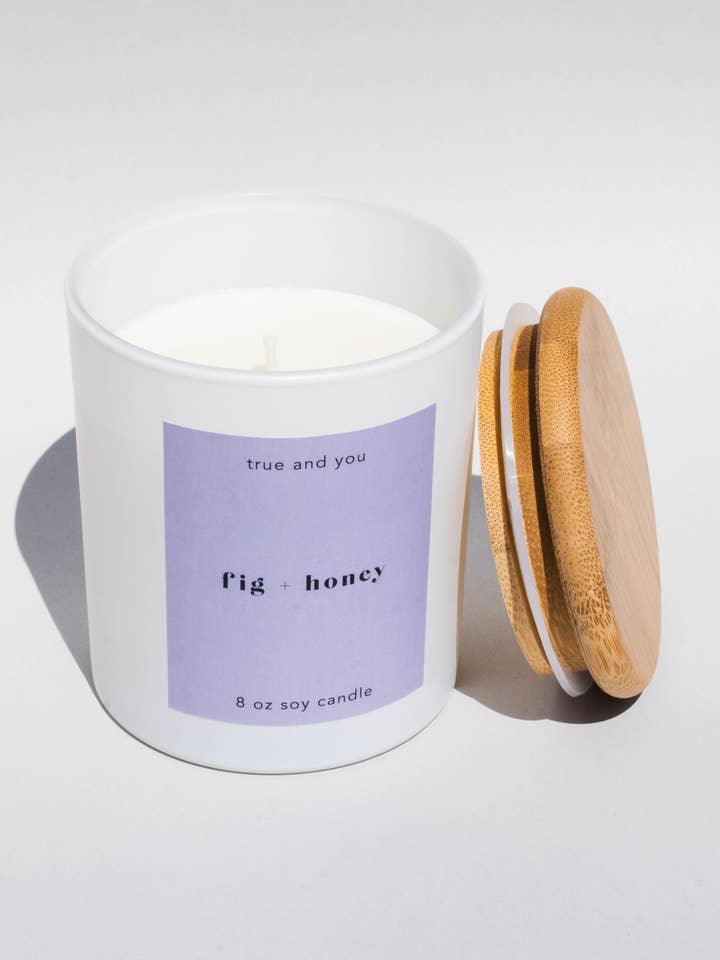 Fig + honing soja kaars voor wholesale door True and You