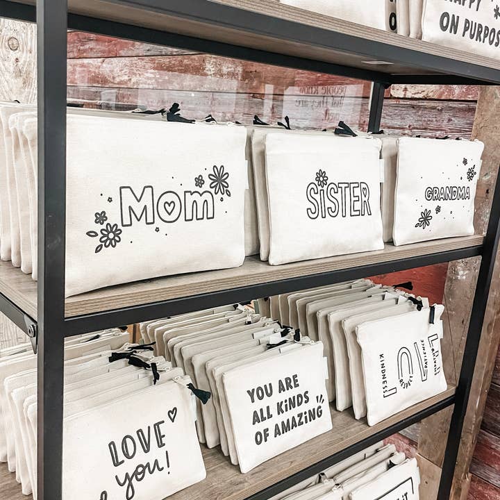 Smiles + Heart - Wholesale Pouch - Women's - It's the Little Things Small Canvas Zipper Pouch4