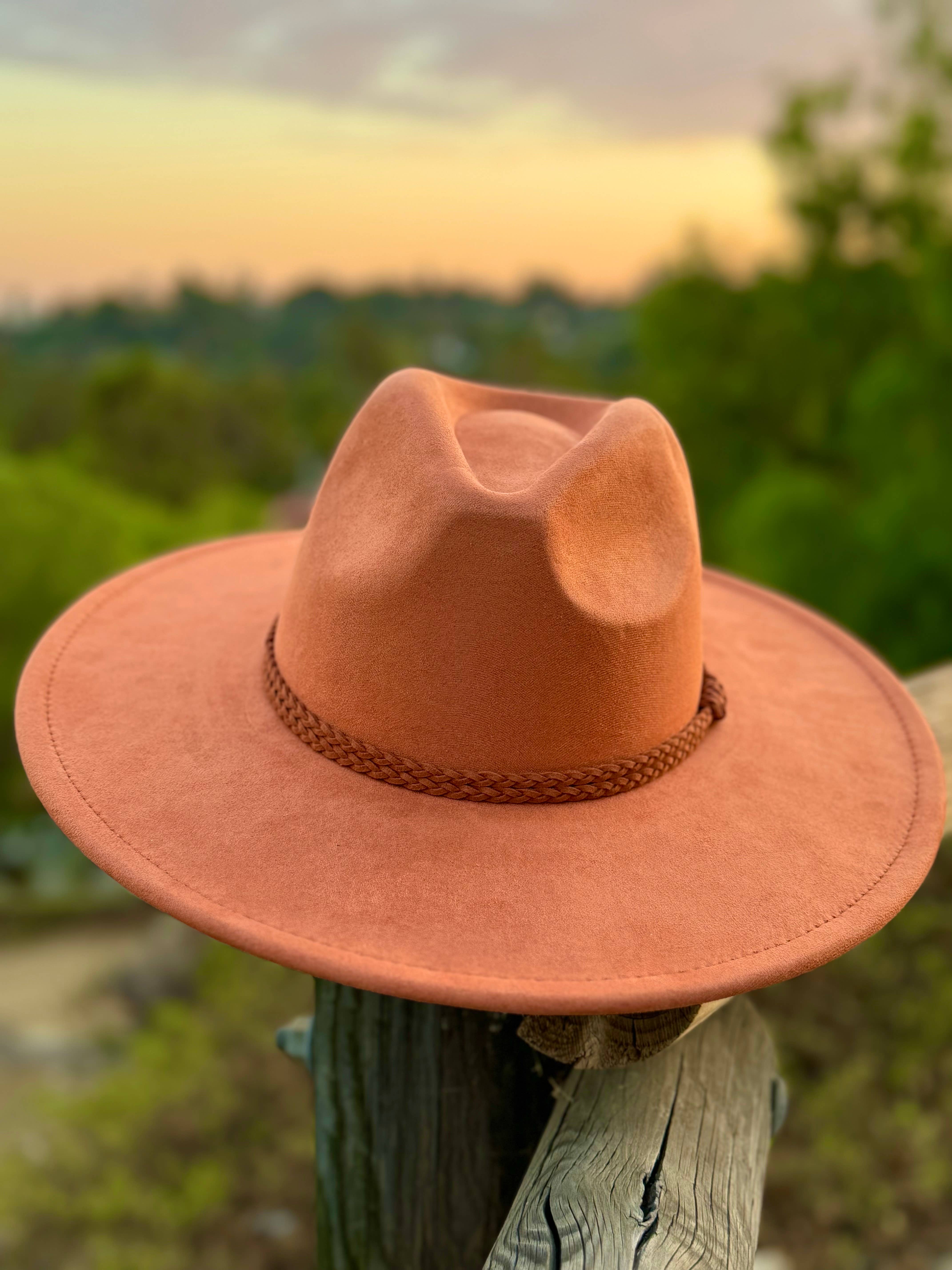 Justin & Taylor - Wholesale Fedora - Women's - Farmers Fest || Braided Belt Brimmed Fedora1