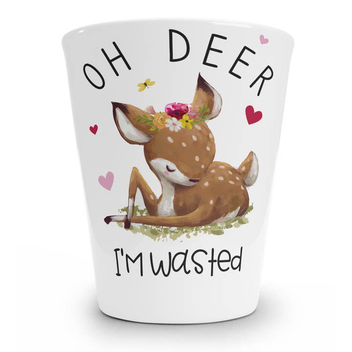 Oh Deer I'm Wasted Shot Glass for wholesale by tcbco