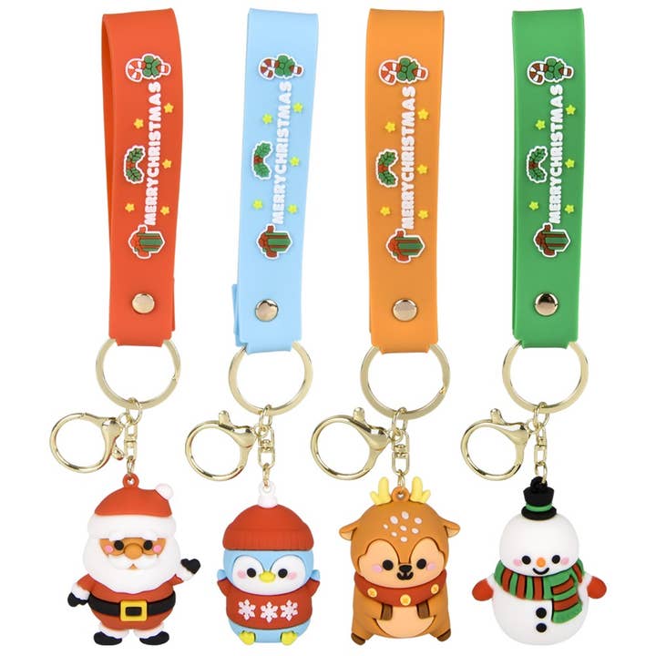 The Toy Network - Wholesale Keychain - Kids - 2" CHRISTMAS WRISTLET CLIP ONS2