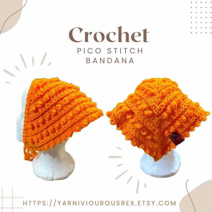 Orange Pico Bandana för wholesale av Yarniviourous Rex