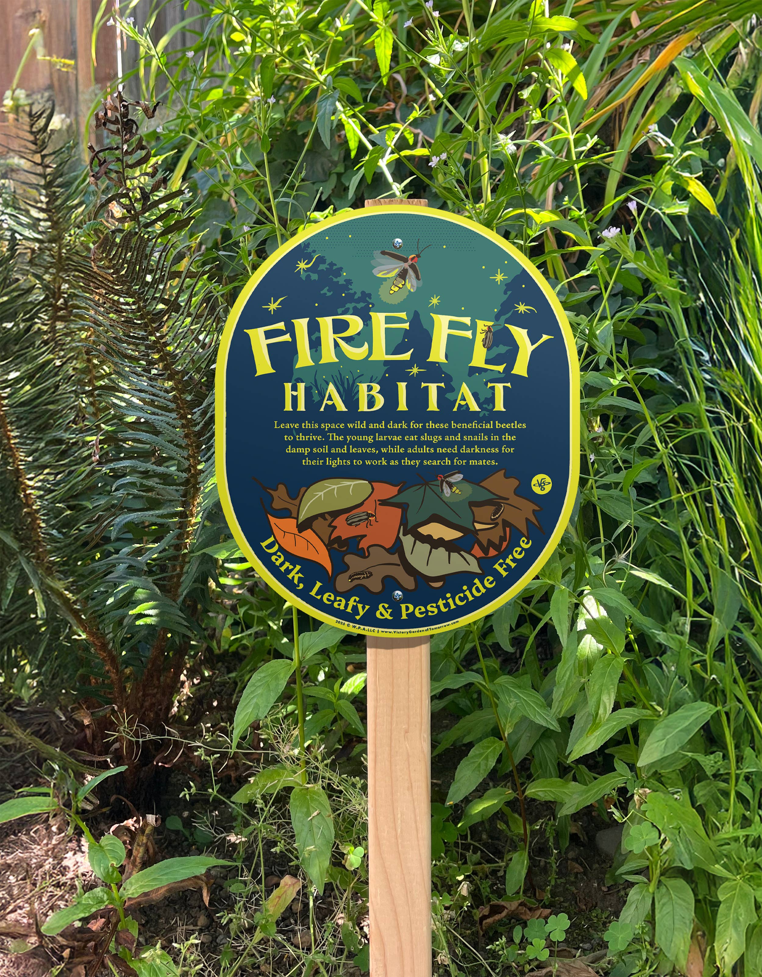 Wirtheim Poster Arts LLC - Wholesale Outdoor Sign - Firefly Habitat Sign - Lightening Bugs for Yard and Garden3