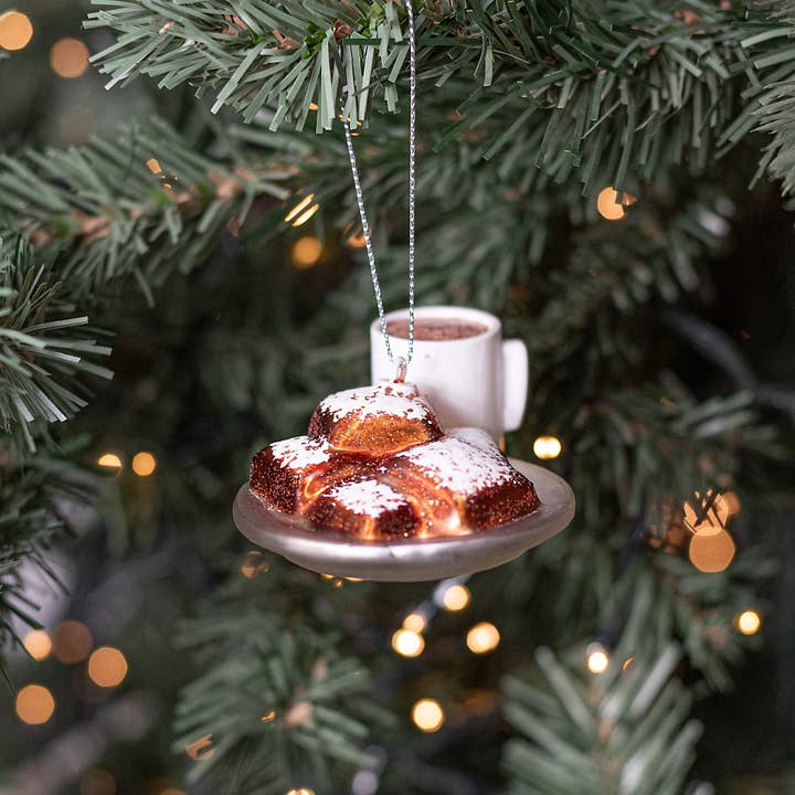 Ornament - Coffee & Beignet for wholesale by THE PARISH LINE
