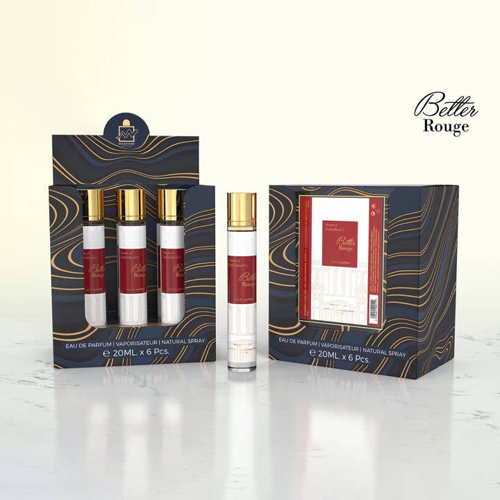 MILESTONE Better Rouge Eau De Parfum 5x 20ml Plus 1 Free Tester for wholesale by FRAGRANCE WHOLESALE LTD