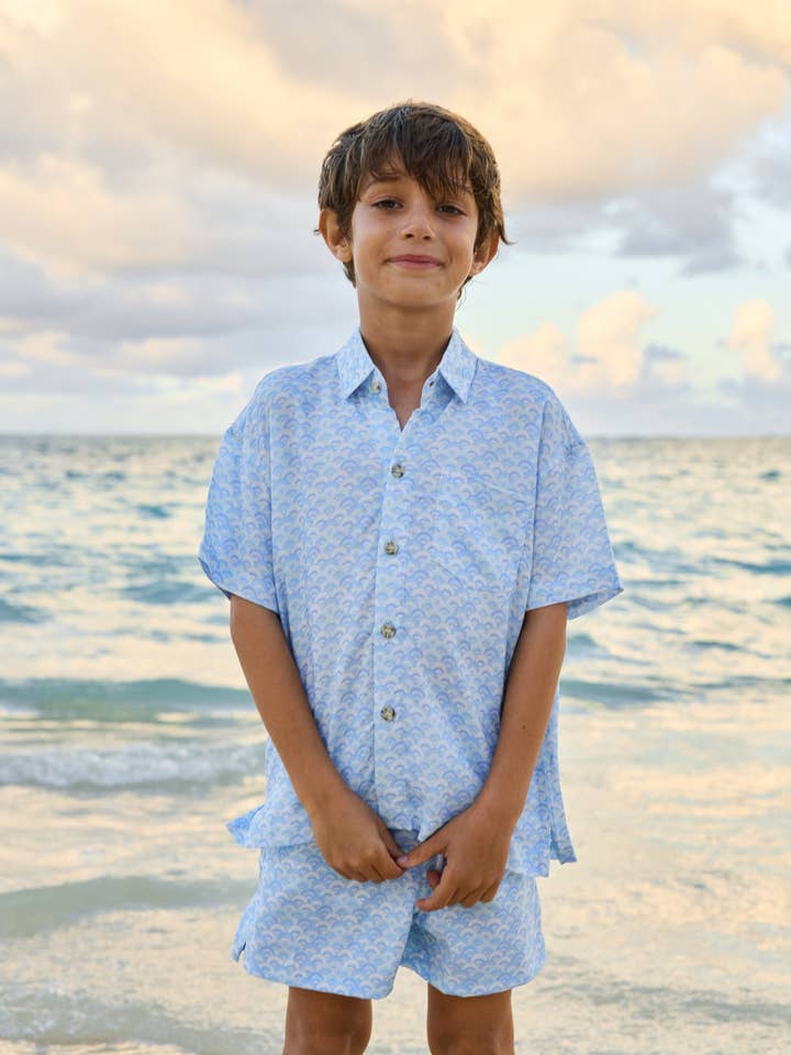 The Anguilla - Mini - Camicia hawaiana da ragazzo per la vendita all'ingrosso da parte di Kenny Flowers