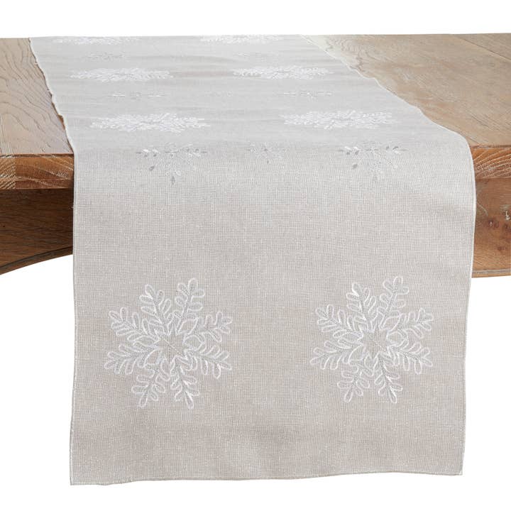 Snowflake Runner for wholesale by Saro Lifestyle