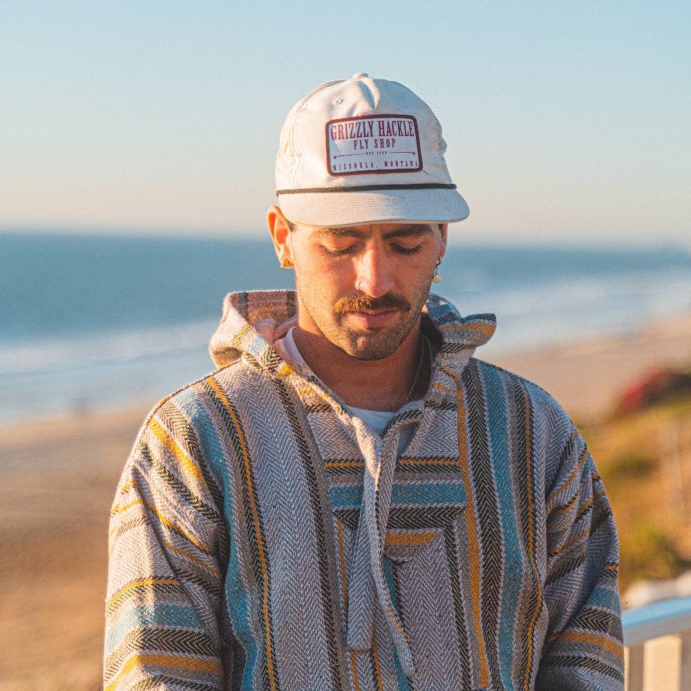 West Path - Wholesale Hoodie - Unisex - Mexican Poncho Baja Hoodie - Soft Hooded Sweater - Grey Blue2