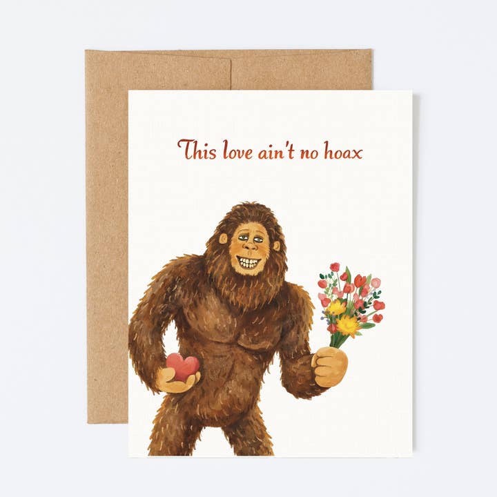 New Summits - Wholesale Love Card - Bigfoot Love Card | Romantic Sasquatch Anniversary Card0