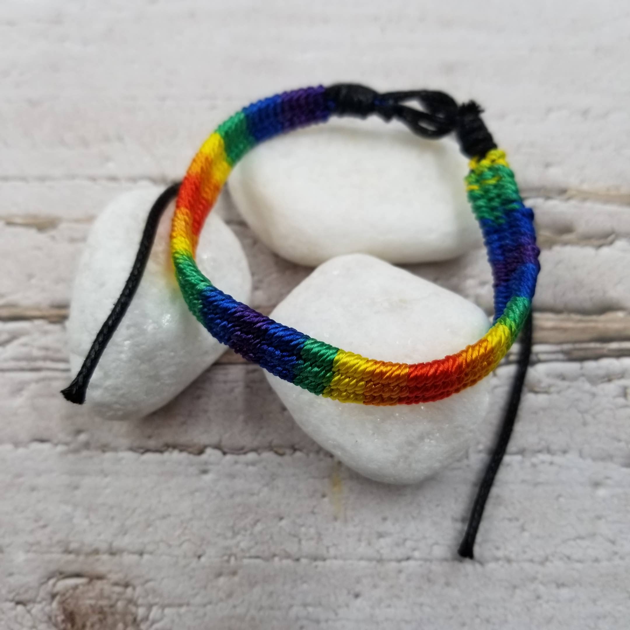 Treasure Wholesale - Wholesale Woven/Braided Bracelet - Handwoven Rainbow Bracelet0