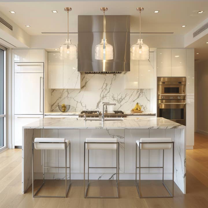 Kara Farmhouse 1-Light Textured Glass Gold Pendant Light for wholesale by Brio Lighting