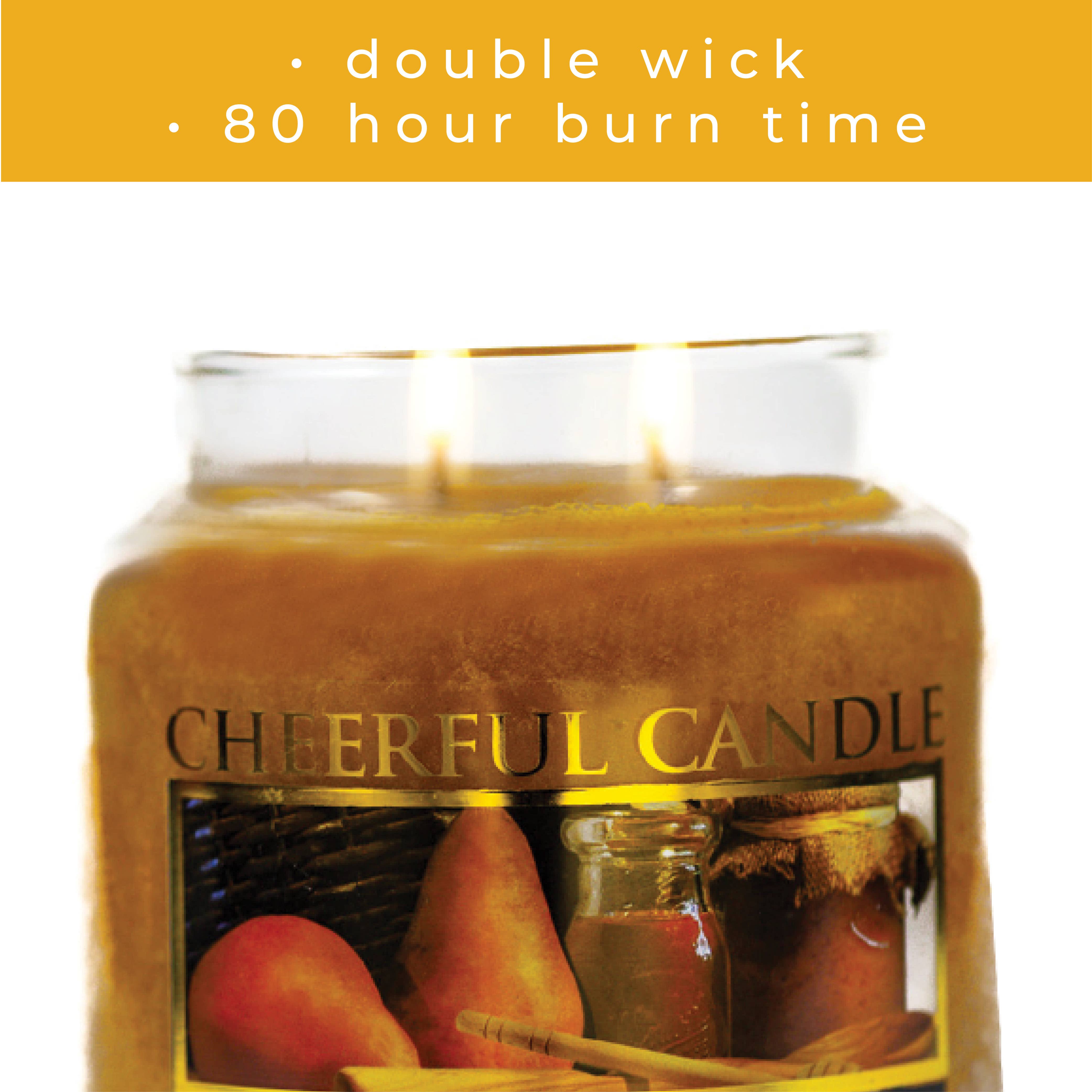 A Cheerful Giver - Vente Bougie en bocal - Bougie joyeuse (16 oz.) — Cidre de poire au miel3