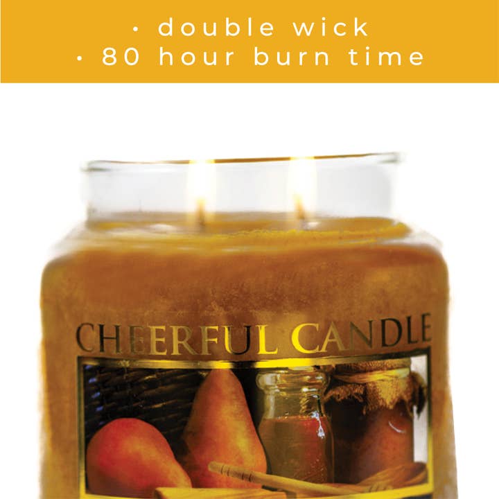 A Cheerful Giver - Vente Bougie en bocal - Bougie joyeuse (16 oz.) — Cidre de poire au miel3