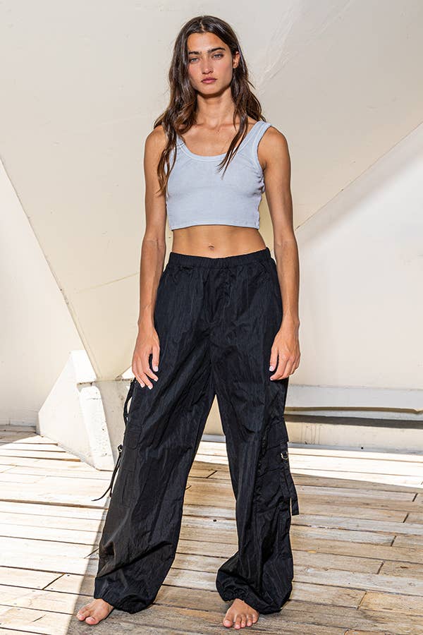 BUCKETLIST INC - Wholesale Pants - Women's - IP5295 Solid Jogger Cargo Pants28