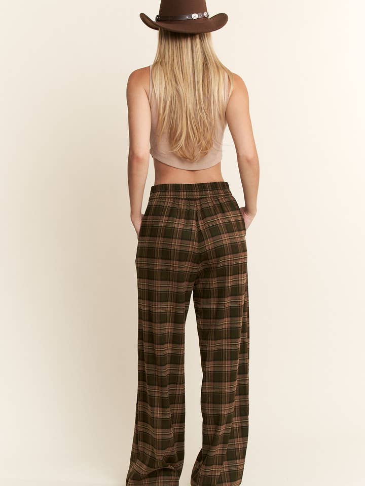 JADE BY JANE - Wholesale Pants - Women's - PLUS SIZE PLAID WIDE LEG SOFT DRESS PANTS11