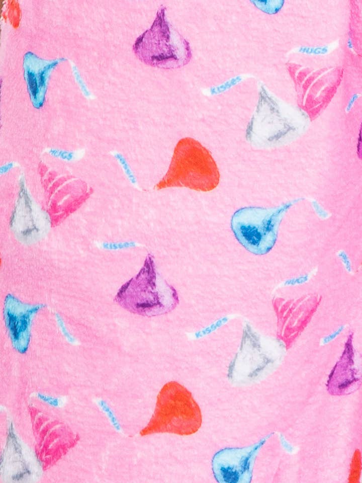 Orchid Chocolate Kisses Plush Lounge Shorts for wholesale on Faire