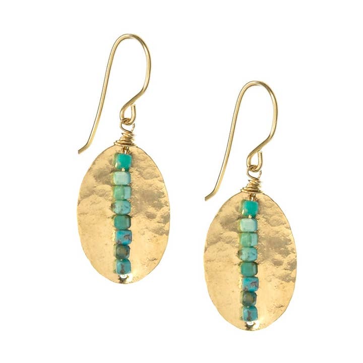 Turquoise River Earrings for wholesale by Laura J Designs